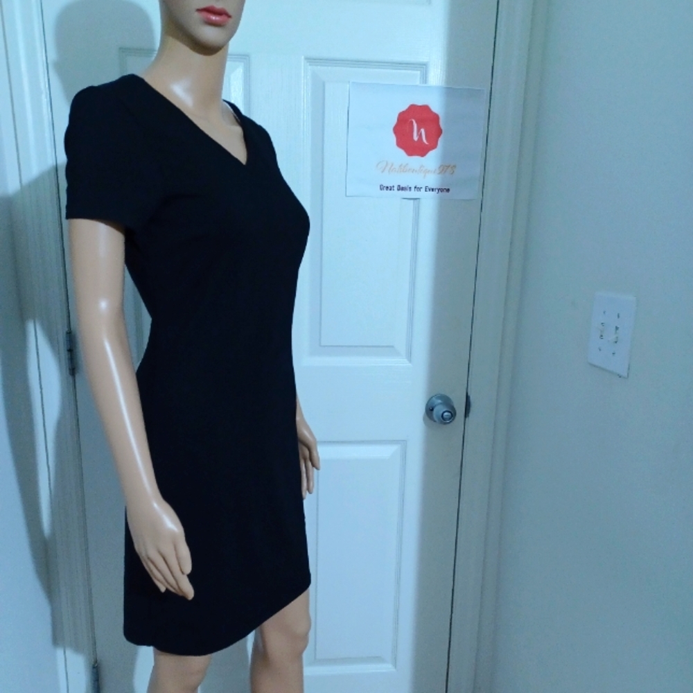 💛Old Navy Women's V- Neck Bodycon Knee Length Dress  Black (Size S/P)💜NWOT